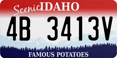 ID license plate 4B3413V