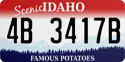 ID license plate 4B3417B