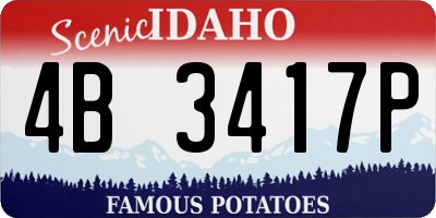 ID license plate 4B3417P