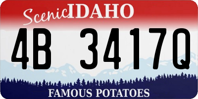 ID license plate 4B3417Q