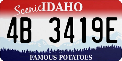 ID license plate 4B3419E