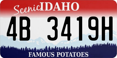 ID license plate 4B3419H