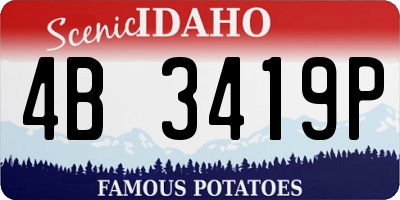 ID license plate 4B3419P
