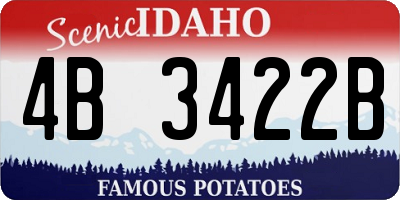 ID license plate 4B3422B