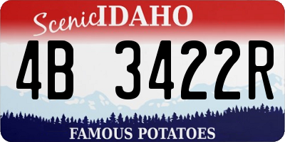 ID license plate 4B3422R