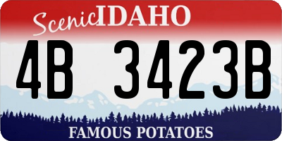 ID license plate 4B3423B