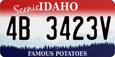 ID license plate 4B3423V
