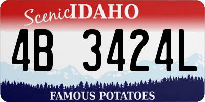 ID license plate 4B3424L