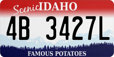 ID license plate 4B3427L