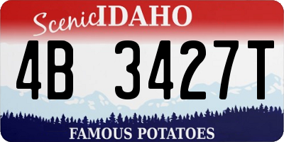 ID license plate 4B3427T