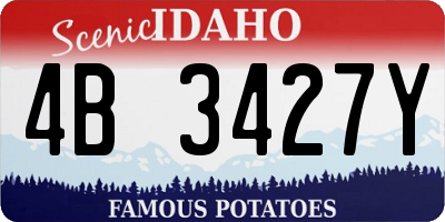 ID license plate 4B3427Y