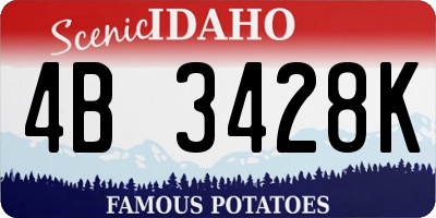ID license plate 4B3428K