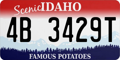 ID license plate 4B3429T