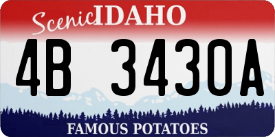 ID license plate 4B3430A