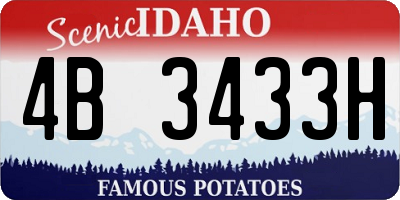ID license plate 4B3433H
