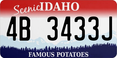 ID license plate 4B3433J