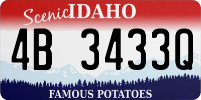 ID license plate 4B3433Q
