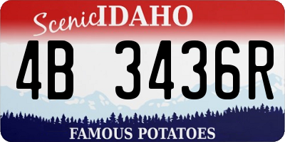 ID license plate 4B3436R