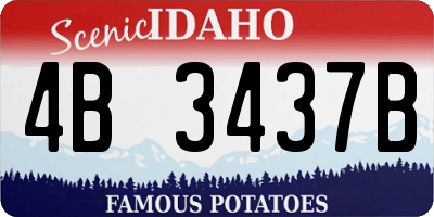 ID license plate 4B3437B