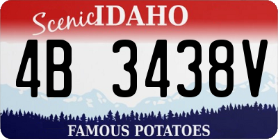 ID license plate 4B3438V