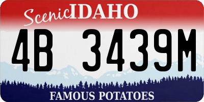 ID license plate 4B3439M