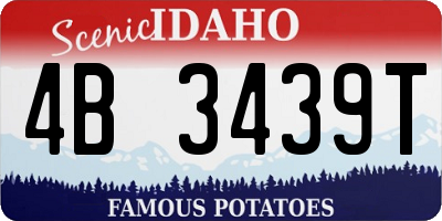 ID license plate 4B3439T