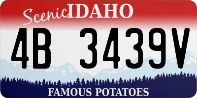 ID license plate 4B3439V