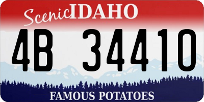 ID license plate 4B3441O