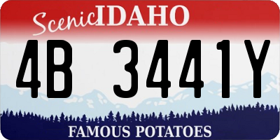ID license plate 4B3441Y