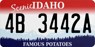 ID license plate 4B3442A