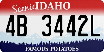 ID license plate 4B3442L