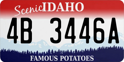 ID license plate 4B3446A
