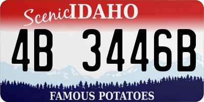 ID license plate 4B3446B