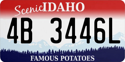 ID license plate 4B3446L