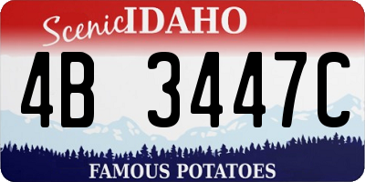 ID license plate 4B3447C