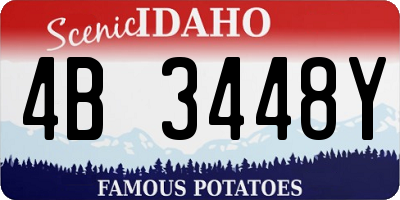 ID license plate 4B3448Y