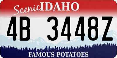 ID license plate 4B3448Z