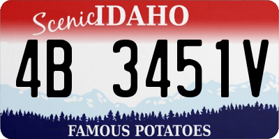 ID license plate 4B3451V