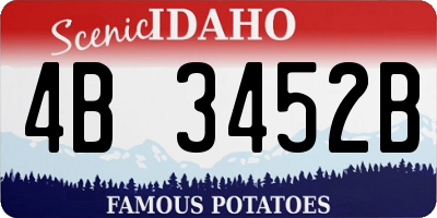 ID license plate 4B3452B