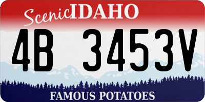 ID license plate 4B3453V
