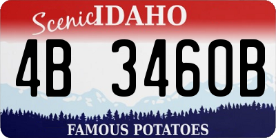 ID license plate 4B3460B
