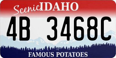ID license plate 4B3468C