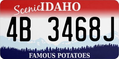 ID license plate 4B3468J