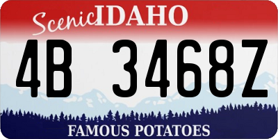 ID license plate 4B3468Z
