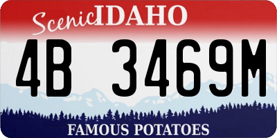 ID license plate 4B3469M