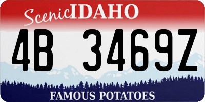 ID license plate 4B3469Z
