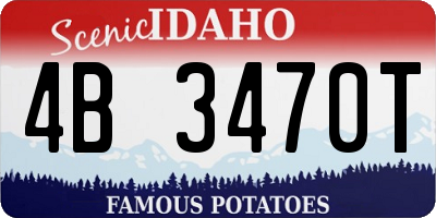 ID license plate 4B3470T