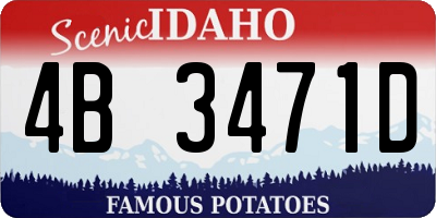 ID license plate 4B3471D