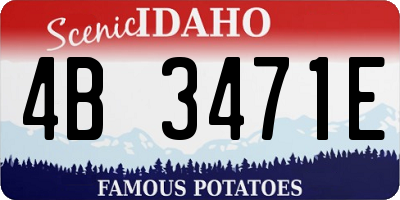 ID license plate 4B3471E