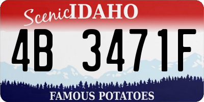 ID license plate 4B3471F